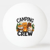 Schattige S'mores Kampvuur Kamperen Team Buiten Pingpongbal (Voorkant)