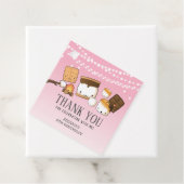 Schattige S'mores meer verjaardagsfeestje dank je  Bedankjes Labels (In situ)