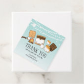 Schattige S'mores Smore Verjaardagsfeestje Bedankt Bedankjes Labels (In situ)