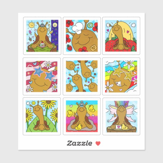 Schattige Snail Summer 2025 Tiny Art Series Sticker (Vel)