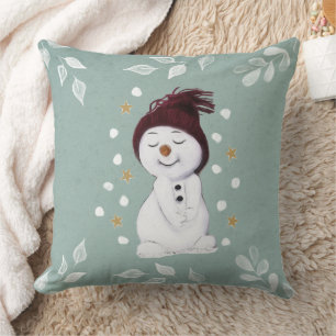 Schattige sneeuwblauw Kerstmis Kussen
