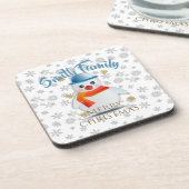 Schattige Sneeuwman Bier Onderzetter (Linkerzijde)