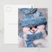 schattige sneeuwman briefkaart (Voorkant / Achterkant)