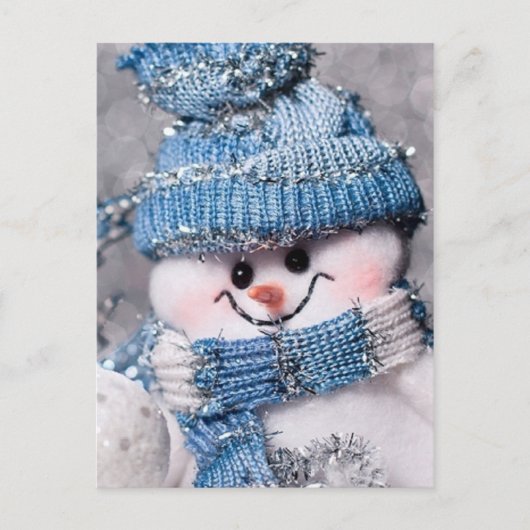 schattige sneeuwman briefkaart (Voorkant)