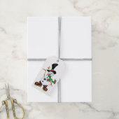 Schattige Sneeuwman Cadeaulabel (Met Touw)