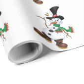 Schattige Sneeuwman Cadeaupapier (Rol Hoek)