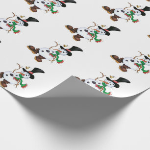 Schattige Sneeuwman Cadeaupapier