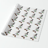 Schattige Sneeuwman Cadeaupapier (Uitgerold)