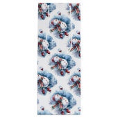 Schattige Sneeuwman Drinkt Wijn Cadeautas (Voorkant)