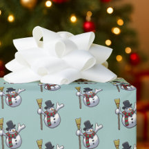 Schattige Sneeuwman Jolly Kerst Pixel Art Patroon