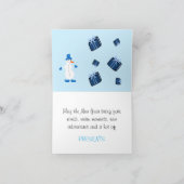 Schattige sneeuwman kaart (Binnen)