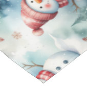 Schattige Sneeuwman Kerst  Tafelkleed (Gekanteld)