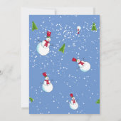 Schattige Sneeuwman Kerstfeest Kaart (Achterkant)