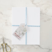 Schattige Sneeuwman,Kerstmis-Gepersonaliseerd Cadeaulabel (Met Touw)