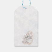 Schattige Sneeuwman,Kerstmis-Gepersonaliseerd Cadeaulabel (Achterkant)