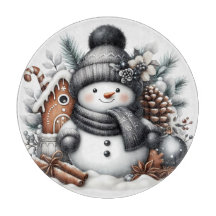 Schattige Sneeuwman Kerstmis 