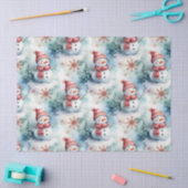 Schattige Sneeuwman Kerstmis Tissuepapier (Craft)