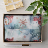 Schattige Sneeuwman Kerstmis Tissuepapier (Geschenk)