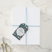 Schattige sneeuwman kerstpatroon cadeaulabel (Met Touw)