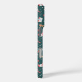 Schattige sneeuwman kerstpatroon Case-Mate iPhone case (Achterkant / Rechts)