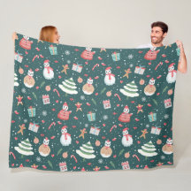 Schattige sneeuwman kerstpatroon