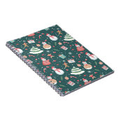 Schattige sneeuwman kerstpatroon notitieboek (Rechterzijde)