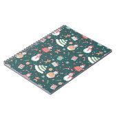 Schattige sneeuwman kerstpatroon notitieboek (Linkerzijde)