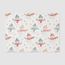 Schattige sneeuwman kerstpatroon