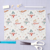 Schattige sneeuwman kerstpatroon tissuepapier (Craft)