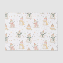 Schattige sneeuwman kerstpatroon