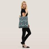 Schattige sneeuwman kerstpatroon tote bag (Op model)