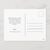 Schattige  Sneeuwman Kerstvakantie Briefkaart (Achterkant)