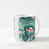 Schattige Sneeuwman Koffiemok (Voorkant rechts)