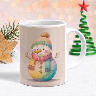 Schattige Sneeuwman Laat het Sneeuwen Koffiemok