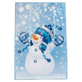 Schattige Sneeuwman  Medium Cadeauzakje (Achterkant)