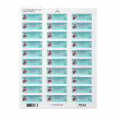 Schattige Sneeuwman Met Kerstman Hoed, Bos Etiket (Full Sheet)