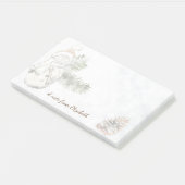 Schattige Sneeuwman Met Kerstman Hoed -Persoonlijk Post-it® Notes (Schuin)