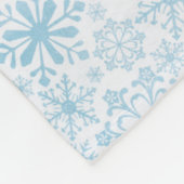 Schattige Sneeuwman Personaliseer Naam Kerstmis Fleece Deken (Hoek)