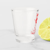 Schattige Sneeuwman Rode Kerst Feestdagen Shot Gla Glas (Links)