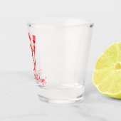 Schattige Sneeuwman Rode Kerst Feestdagen Shot Gla Shot Glas (Rechts)