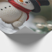 schattige sneeuwman samen cadeaupapier (Hoek)