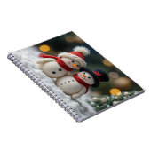schattige sneeuwman samen notitieboek (Rechterzijde)