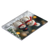schattige sneeuwman samen notitieboek (Linkerzijde)