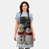 schattige sneeuwman samen schort (Gedragen)