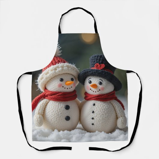 schattige sneeuwman samen schort (Voorkant)