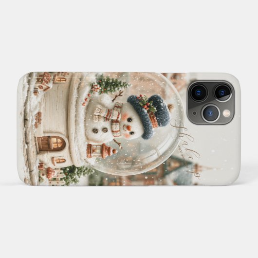 Schattige Sneeuwman Sneeuwbol Case-Mate iPhone Case (Achterkant (horizontaal))