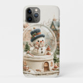 Schattige Sneeuwman Sneeuwbol Case-Mate iPhone Case (Achterkant)