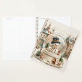 Schattige Sneeuwman Sneeuwbol Planner (Display)