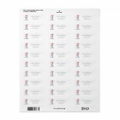 Schattige Sneeuwman Snoepstok Kerst Retouradres Etiket (Full Sheet)