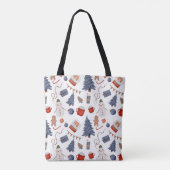 Schattige Sneeuwman & Vakantie Cheer Christmas Tas (Achterkant)